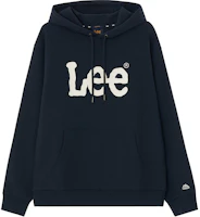 Lee Letter Print Hoodie Unisex Navy Blue LE2403HD01NA Lee Letter Print Hoodie Unisex Navy Blue LE2403HD01NA
