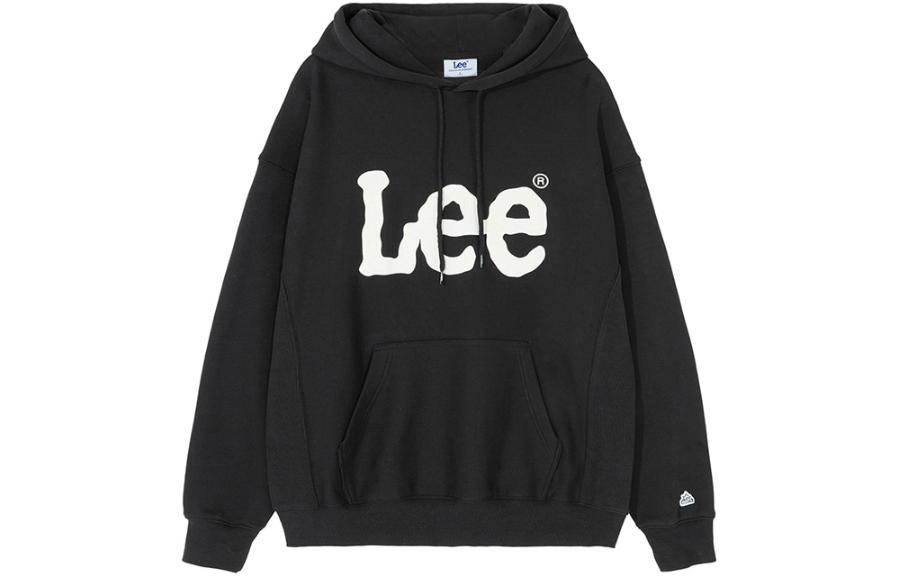 Lee Letter Print Pullover Hoodie BLACK LE2204HD02BK
