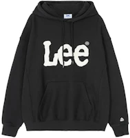 Lee Letter Print Pullover Hoodie BLACK LE2204HD02BK Lee Letter Print Pullover Hoodie BLACK LE2204HD02BK