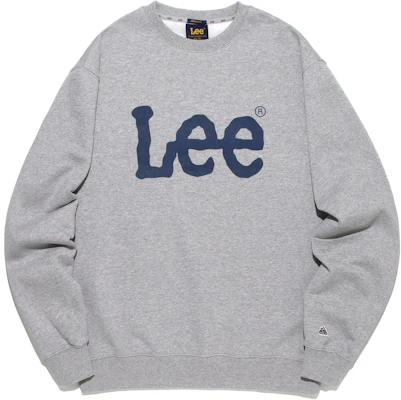 Lee Letter Printed Pullover Sweatshirt Unisex Cement Gray LE2303CR01GR Buy Lee Letter Printed Pullover Sweatshirt Unisex Cement Gray LE2303CR01GR
