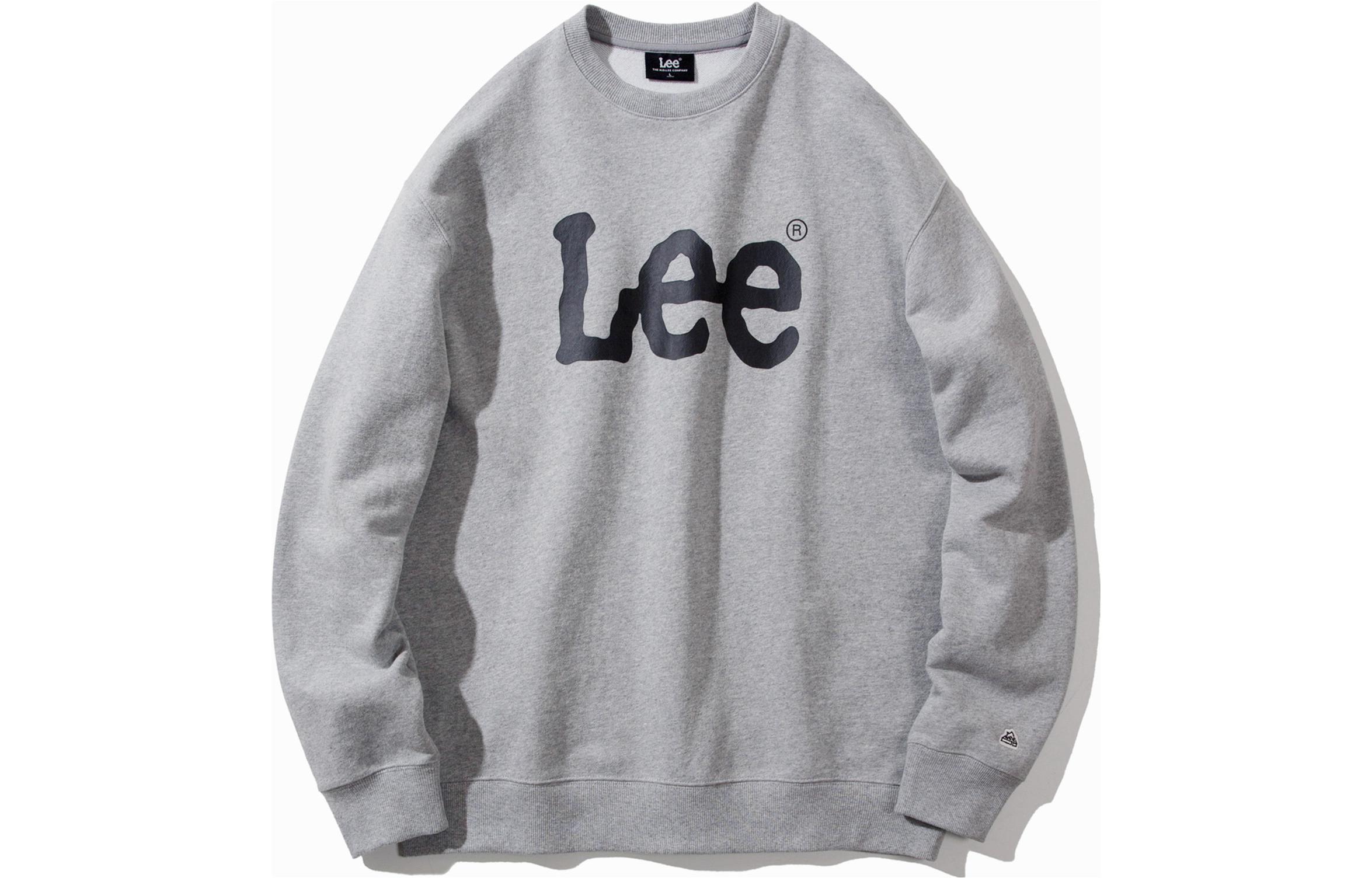 Lee Logo Crewneck Oversized Pullover Sweatshirt Unisex - Gray. LUT006425203204-A04865-1