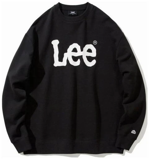lee-logo-crewneck-pullover-sweatshirt-unisex-black-le-2203-cr-01-bk