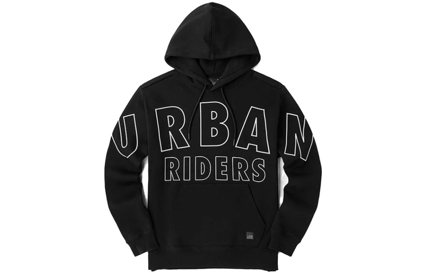 Lee Logo Graphic Drawstring Hoodie Unisex BLACK L396905FBK11