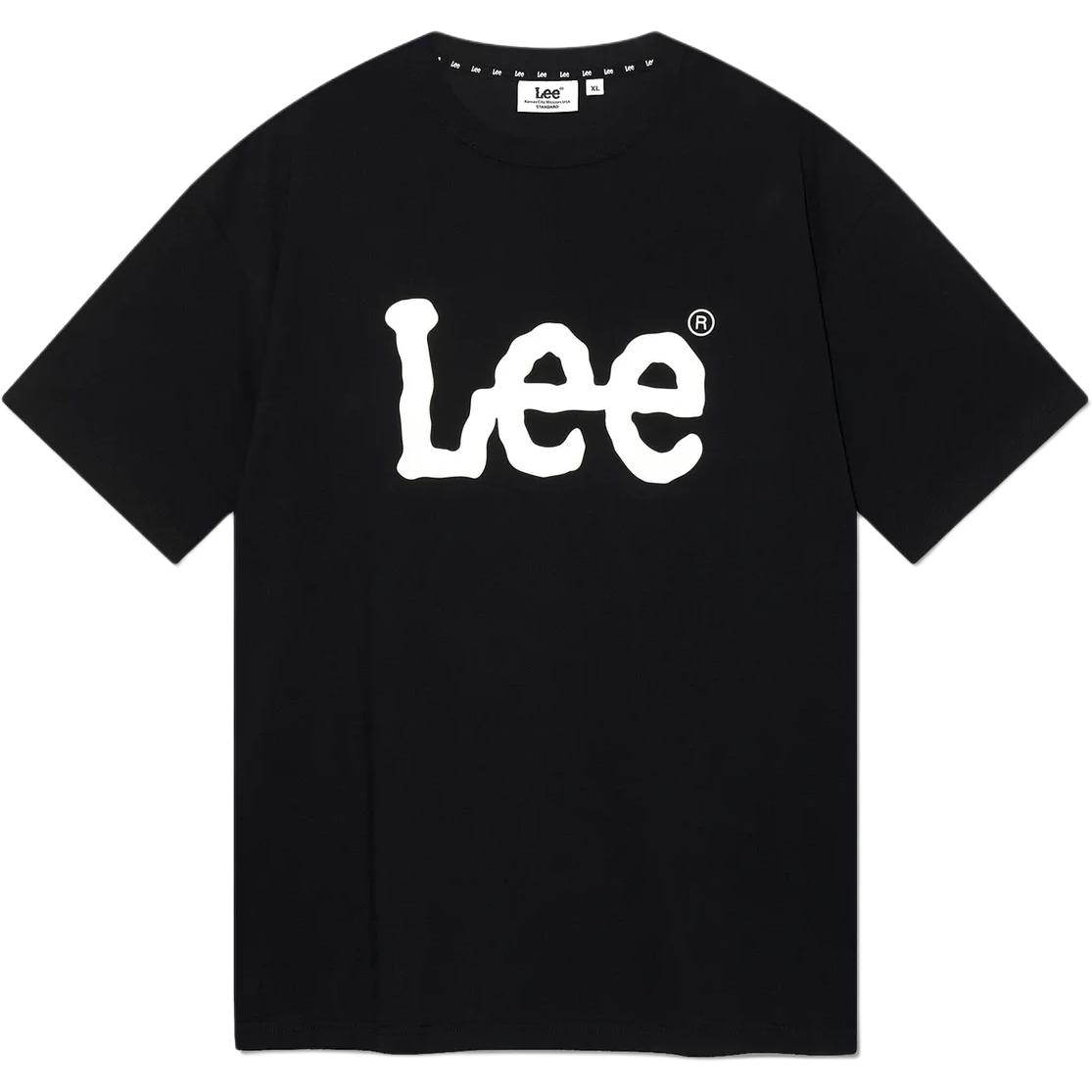 Lee Logo Print Black Unisex Crewneck Short Sleeve T-Shirt LE2402ST01BK