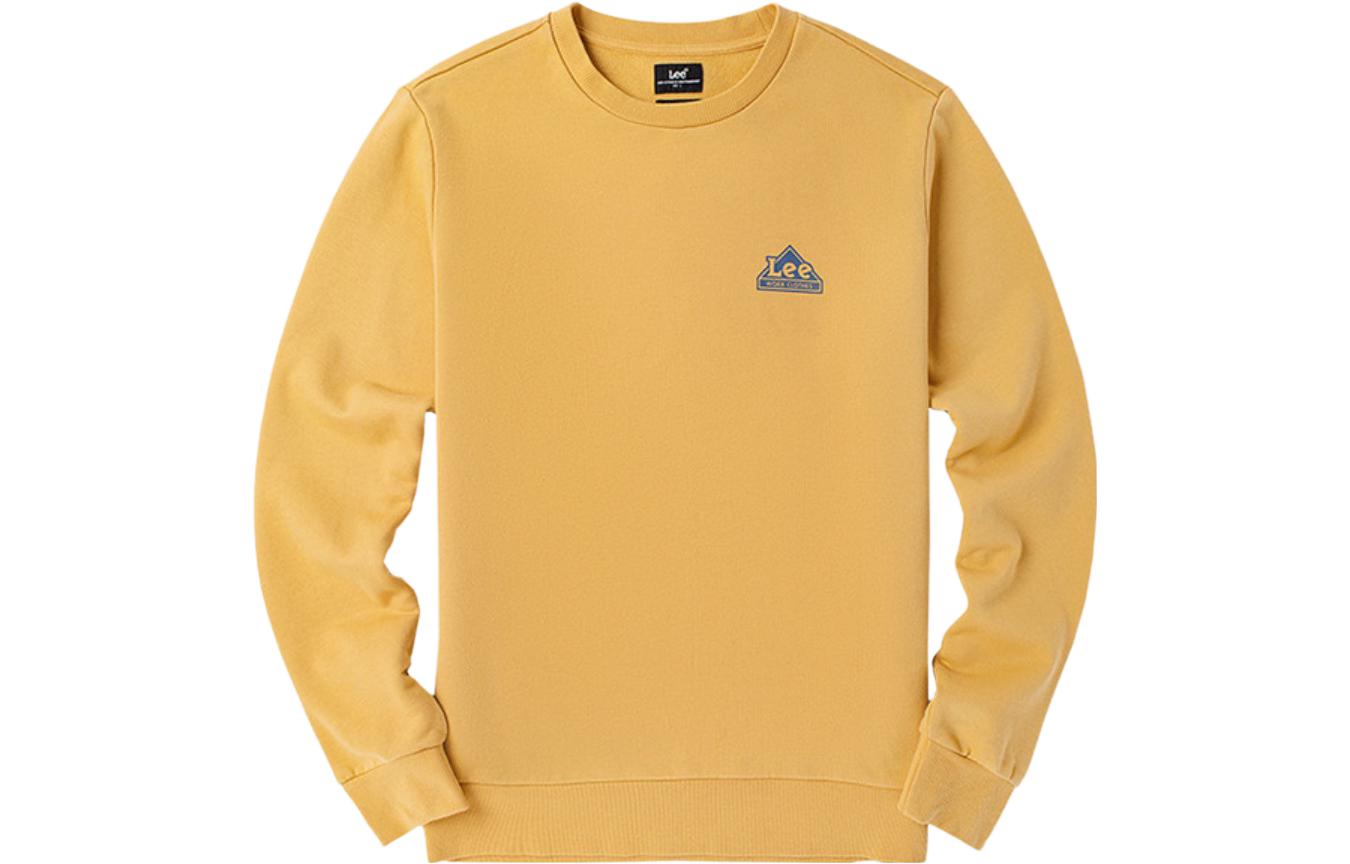 Lee Logo Printed Crewneck Pullover Sweatshirt Unisex Yellow LMT001137CST00F-A04