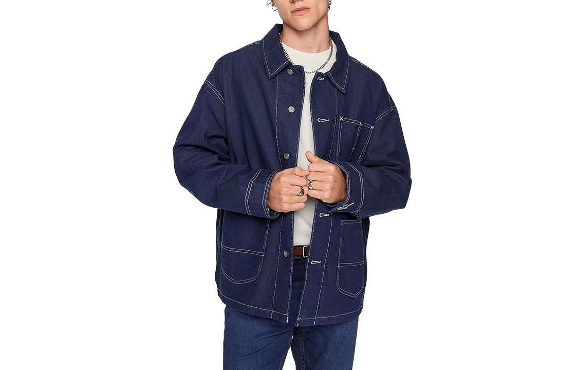 Lee Loose-Fit Denim Jacket with Distinct Stitching in Light Wash. LMT006240100354-898L00