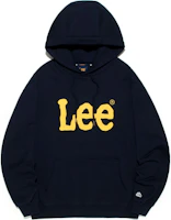 Lee Navy Blue Unisex Hoodie with Letter Print Design. LE2401HD01NA Lee Navy Blue Unisex Hoodie with Letter Print Design. LE2401HD01NA