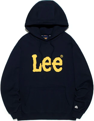 Hoodie Unisex Biru Navy Lee dengan Desain Cetak Huruf. LE2401HD01NA Buy Hoodie Unisex Biru Navy Lee dengan Desain Cetak Huruf. LE2401HD01NA