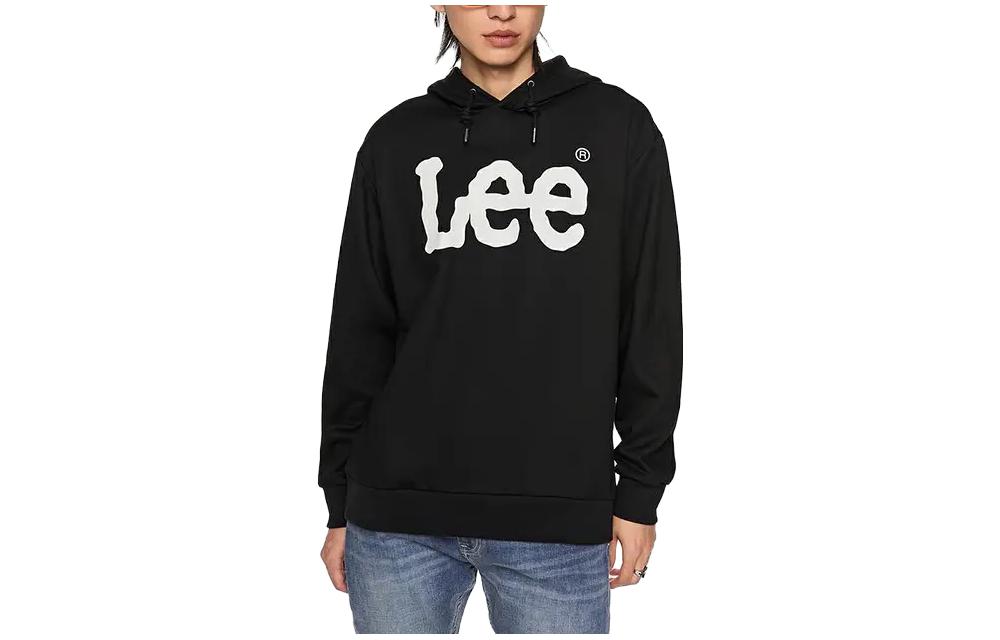 Lee Oversized Logo Print Hoodie Black (). LMT006776201764