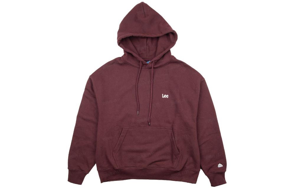 Lee Red-Brown Hoodie with Letter Print Casual Design. LUT006417203196-A04857