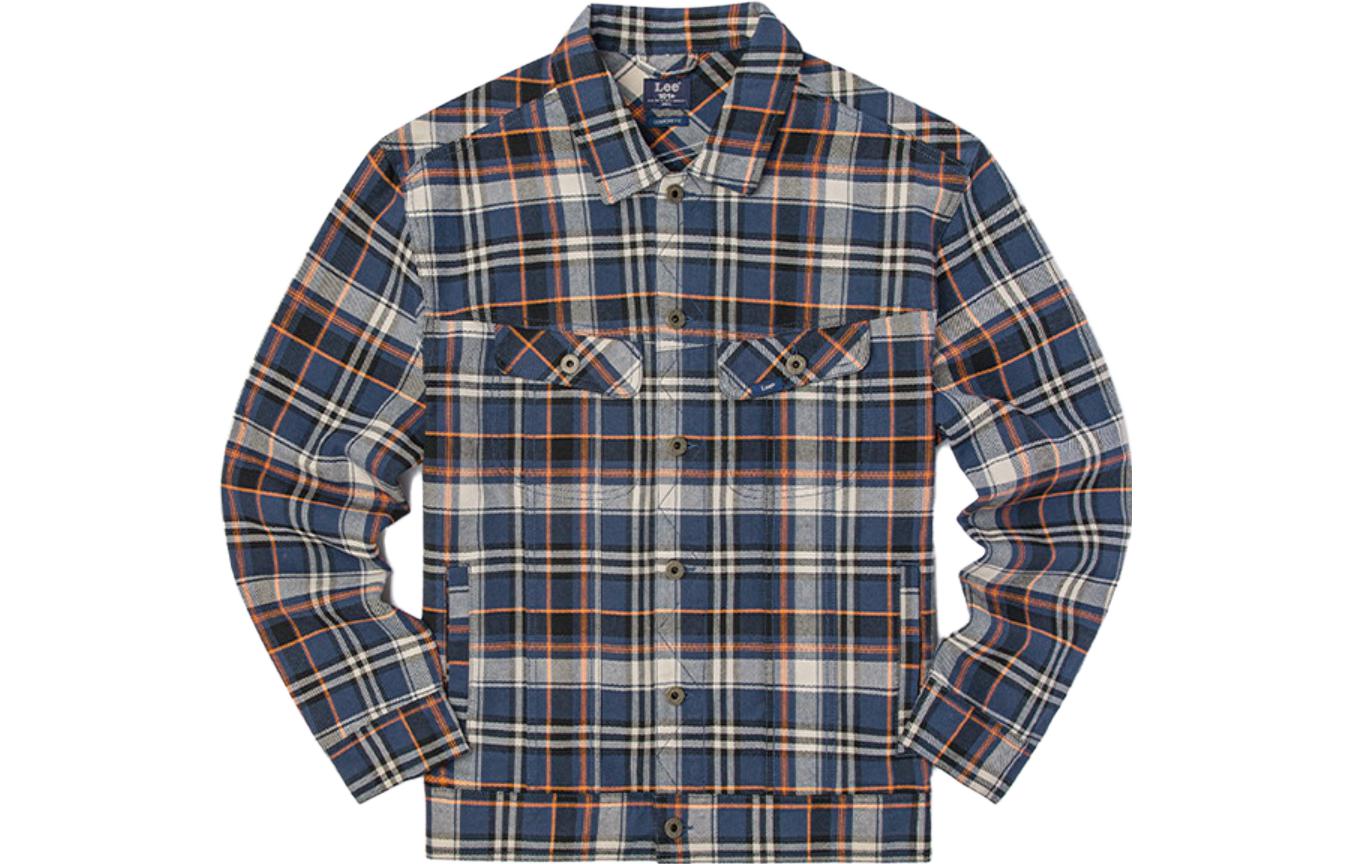 Lee Relaxed Fit Plaid Jacket - Deep Blue LMT001523100286