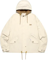 Lee Short Hooded Loose-Fit Jacket for Men Ivory Color LE2401JK05IV Lee Short Hooded Loose-Fit Jacket for Men Ivory Color LE2401JK05IV