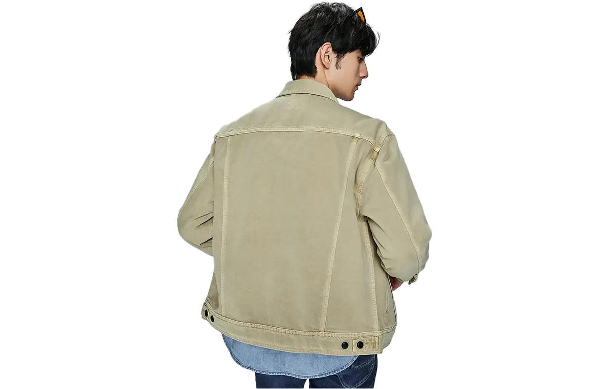 Lee Single-Breasted Collar Pocket Jacket in Light Khaki. LMT0045005TQ-850
