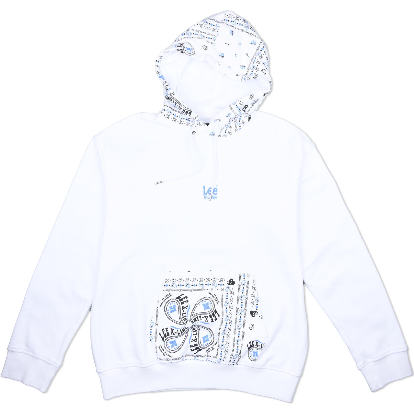 Lee Small Logo Knit Hoodie White Casual Long Sleeve. LMT0000094XH00F-K14000