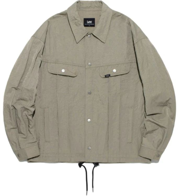 lee-solid-color-button-up-oversized-long-sleeve-jacket-beige-le-2401-jk-08-be