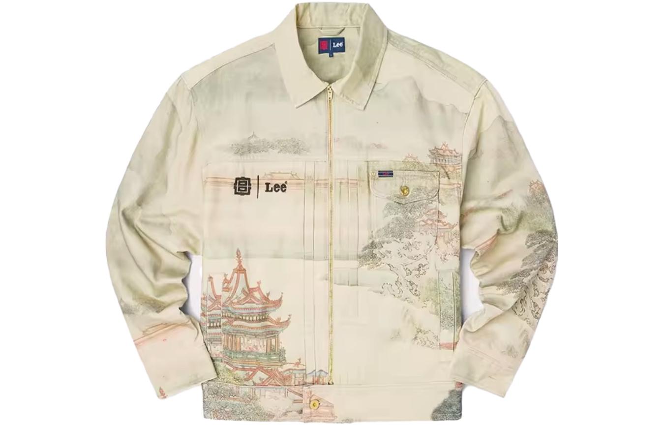 Lee Solid Color Button-Up Relaxed Fit Casual Jacket Men’s Light Khaki LMT001647100326