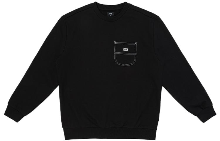 Lee Solid Color Pocket Crewneck Long Sleeve Sweatshirt BLACK LMT0037054ZG