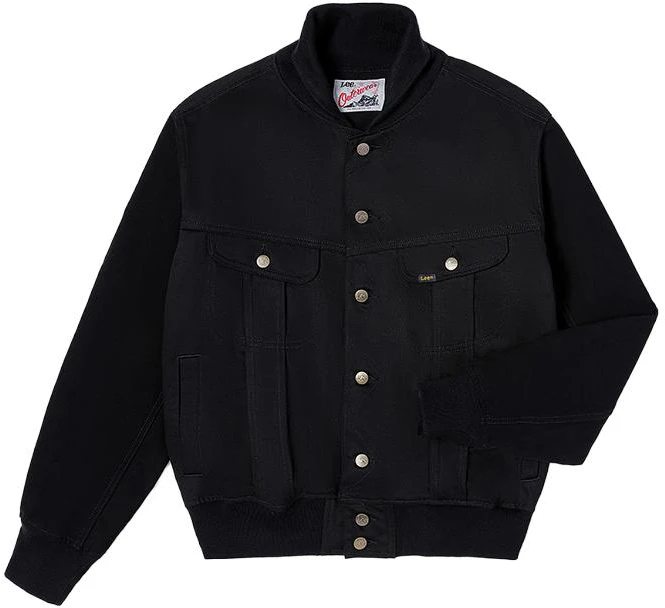 lee-solid-color-stand-collar-button-up-jacket-black-lmt-00617-z