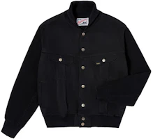 Lee Solid Color Stand Collar Button-Up Jacket BLACK LMT00617-Z Lee Solid Color Stand Collar Button-Up Jacket BLACK LMT00617-Z