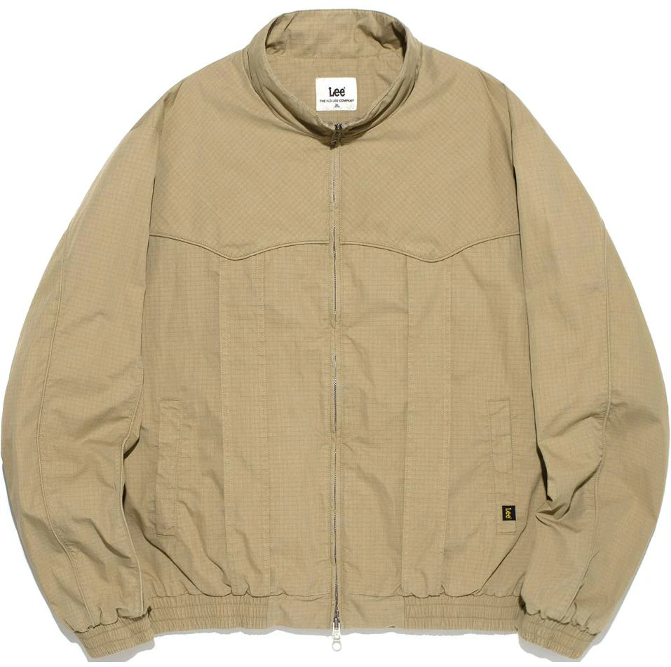 lee-solid-color-stand-collar-drop-shoulder-jacket-beige-le-2401-jk-07-be