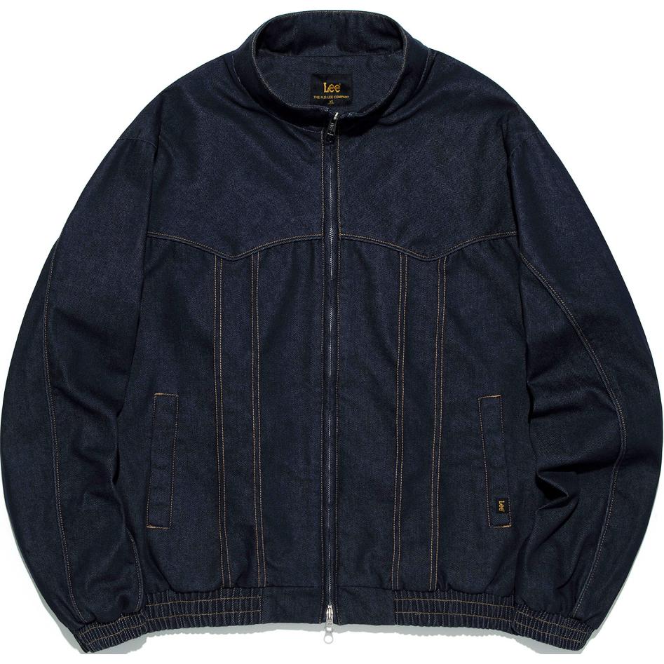 Lee Solid Color Stand Collar Oversized Jacket Men’s Deep Indigo LE2401JK07ID