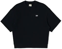 Lee Solid Logo Print Loose Crewneck Pullover Short-sleeve Sweatshirt Black (Men) LUT0051023RV00FK11000 Lee Solid Logo Print Loose Crewneck Pullover Short-sleeve Sweatshirt Black (Men) LUT0051023RV00FK11000