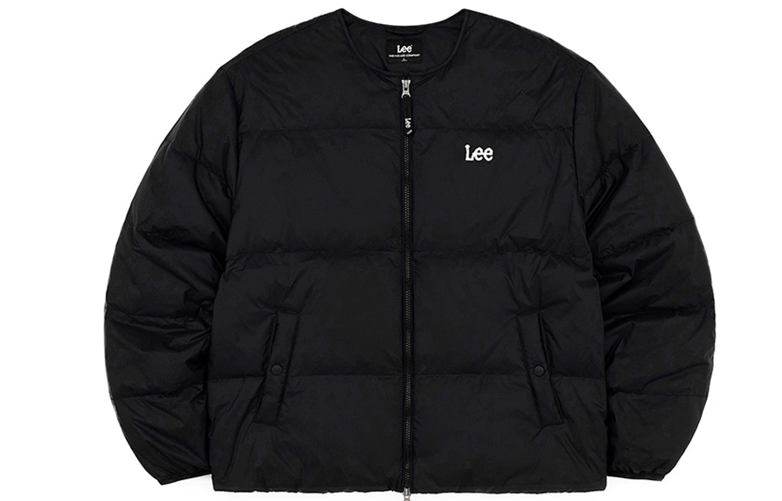 Lee Solid Logo Zip-Up Crewneck Jacket BLACK LE2304DP10BK