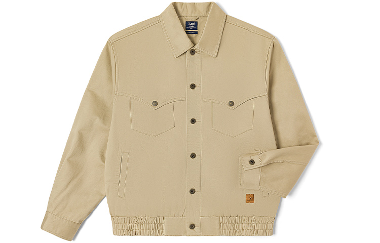 Lee SS23 Embroidered Button-Up Collar Jacket Light Khaki LMT004973100047A02850