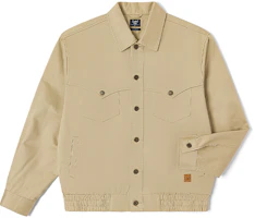 Lee SS23 Embroidered Button-Up Collar Jacket Light Khaki LMT004973100047A02850 Lee SS23 Embroidered Button-Up Collar Jacket Light Khaki LMT004973100047A02850