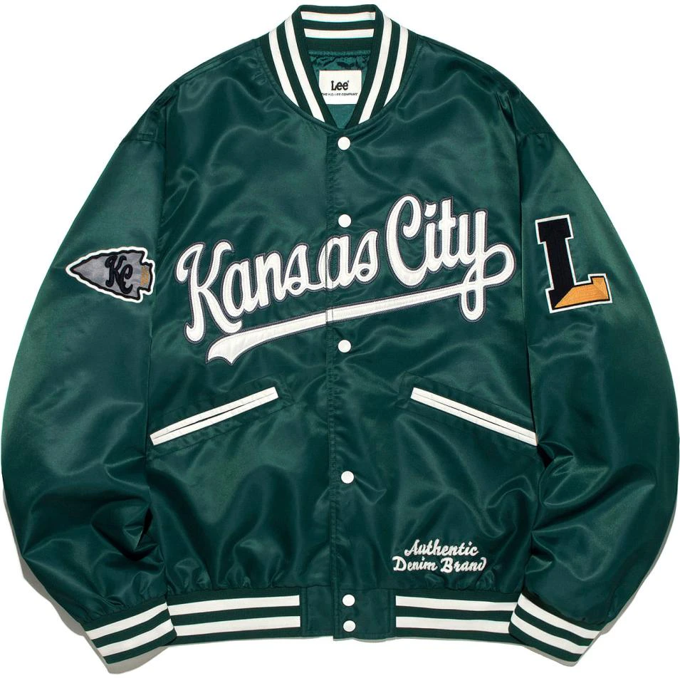 lee-unisex-green-long-sleeve-jacket-with-comfort-letter-print-le-2401-jk-06-gn