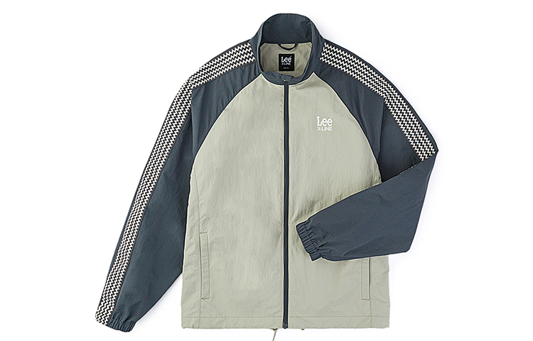 Lee X-Line Comfort Fit Raglan Sleeve Print Jacket Oyster White Unisex Style LUT008309205146A05169