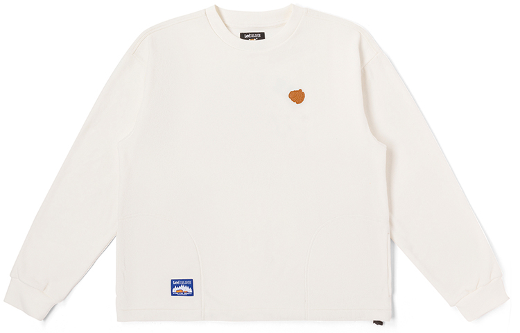 Lee x "I Am Not Fat Tiger" FW23 Fleece Crewneck Sweatshirt Unisex White LUT007266204194A00005