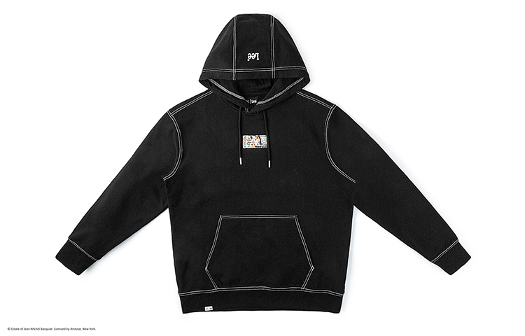 Lee x Basquiat SS24 Embroidered Logo Hoodie Black - Streetwear LMT006910CST00FK11000