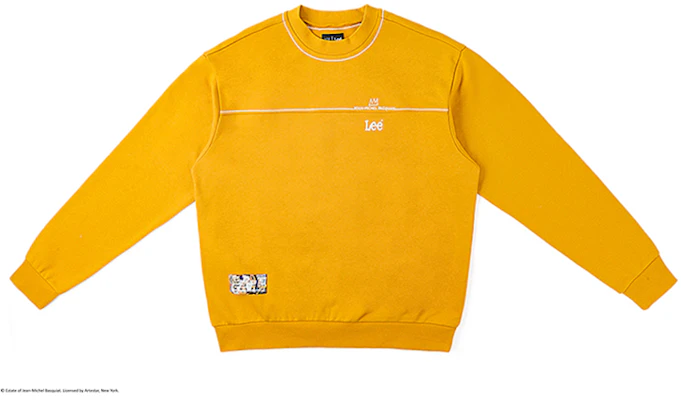 Lee X Basquiat SS24 黃色刺繡長袖圓領衛衣 男款 LMT006907CST00FA05171 Buy Lee X Basquiat SS24 黃色刺繡長袖圓領衛衣 男款 LMT006907CST00FA05171
