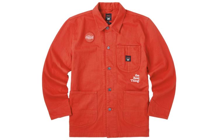Lee x Coca-Cola Collaboration Red Button-Up Long Sleeve Jacket for Men. L395874GA80Y