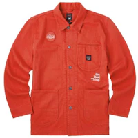 Lee x Coca-Cola Collaboration Red Button-Up Long Sleeve Jacket for Men. L395874GA80Y Lee x Coca-Cola Collaboration Red Button-Up Long Sleeve Jacket for Men. L395874GA80Y