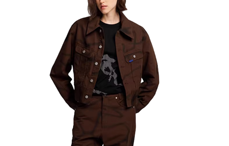 Lee x ROARINGWILD Unisex Brown Minimalist Short Jacket LUT006873203395A04702