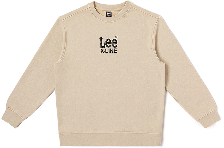 lee-xline-fw-23-beige-fleece-pullover-sweatshirt-with-small-logo-lmt-007110100893-a03034