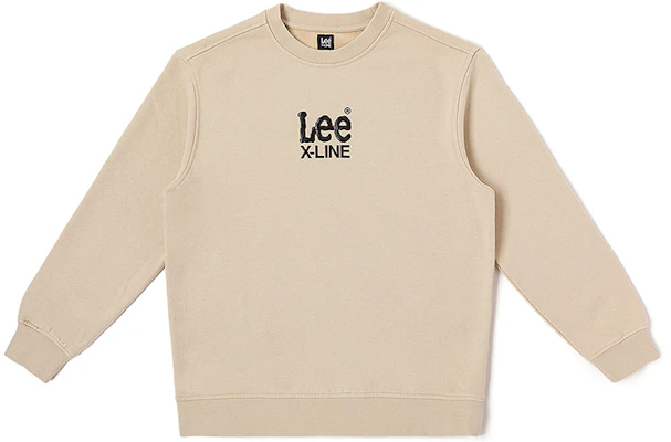 Lee Xline FW23 Beige Fleece Sweatshirt Logo Kecil. LMT007110100893A03034 Buy Lee Xline FW23 Beige Fleece Sweatshirt Logo Kecil. LMT007110100893A03034