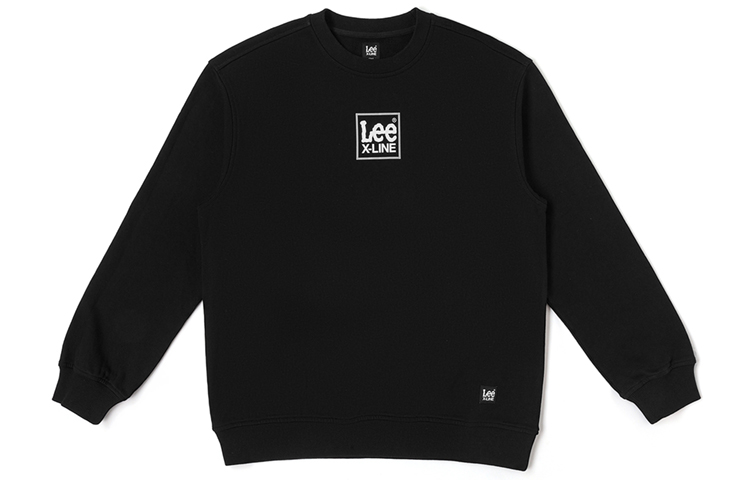 Lee Xline FW23 Black Crewneck Logo Print Sweatshirt LMT007094204177K11000