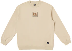 Lee Xline FW23 Crewneck Logo Print Long Sleeve Sweatshirt Beige (). LMT007094204177A03034 Lee Xline FW23 Crewneck Logo Print Long Sleeve Sweatshirt Beige (). LMT007094204177A03034