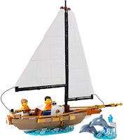 LEGO Ideas Sailboat Adventure Free Gift Set 40487 Brown/White LEGO Ideas Sailboat Adventure Free Gift Set 40487 Brown/White
