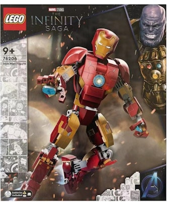 LEGO Marvel The Infinity Saga Iron Man Figure Set 76206 Red & Gold Buy LEGO Marvel The Infinity Saga Iron Man Figure Set 76206 Red & Gold