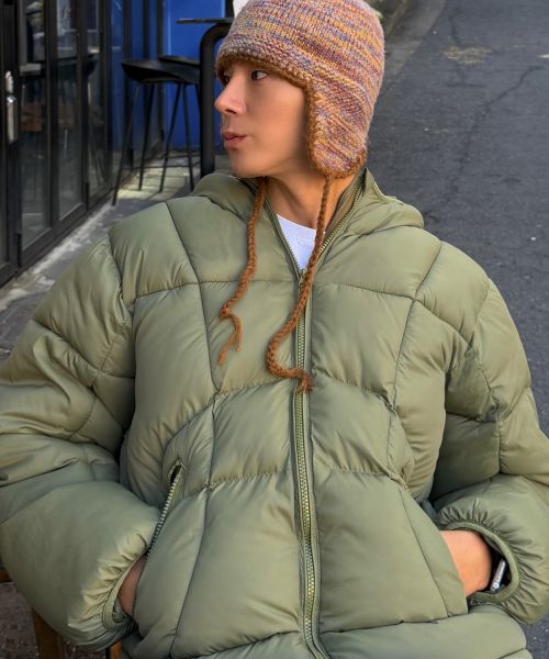 Order LEIRE Balaclava Puffer Hood Jacket [Khaki] L24FWOU00502