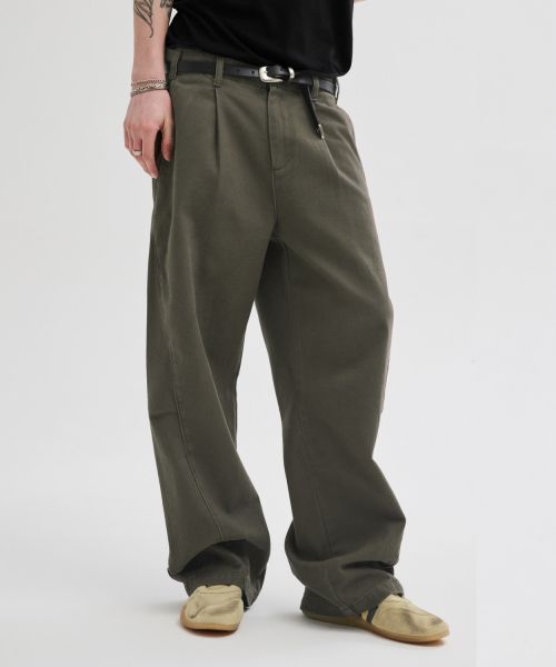 Lookbook LEIRE Curved Visor Washed Pants [Charcoal] L26SPPA02002