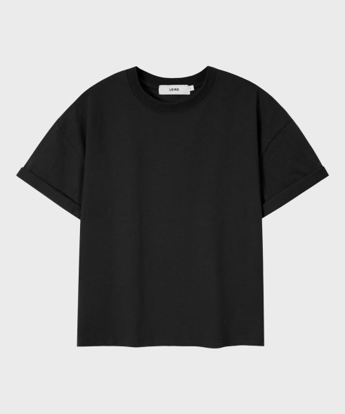 Sizing LEIRE Essential Crop T-Shirt [Black] L25sMTS00307