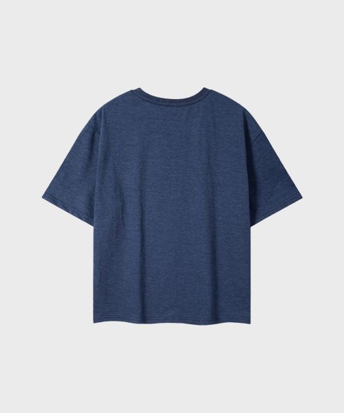 Cheap LEIRE Essential Crop T-Shirt [Melange Blue] L25SMTS00302