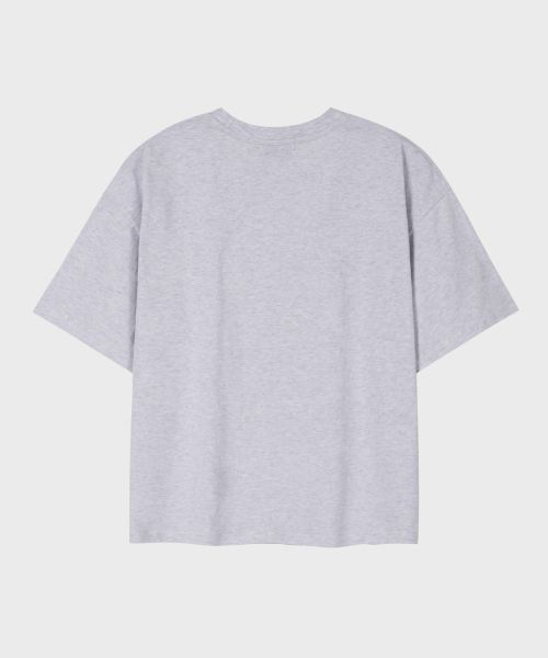 Sizing LEIRE Essential Crop T-Shirt [White Melange] L25SMTS00313