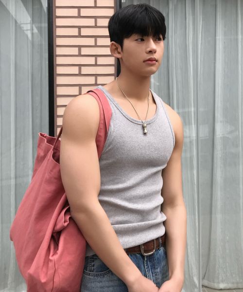 LEIRE Essential Ribbed Sleeveless Top [Gray] L26SMTS01603