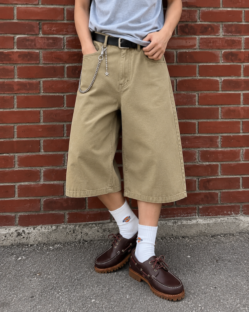 LEIRE Everyday Bermuda Denim Shorts [Beige] L24FWHP0010406